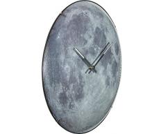 NeXtime Reloj de pared MOON DOME, muy silencioso, luna brillante en la oscuridad, redondo, ø 35 cm