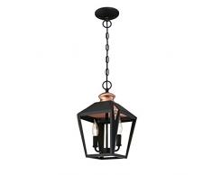 Westinghouse Lighting Two-Light Indoor Pendant Lámpara de Techo, Negro Mate