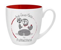 GRUSS & CO 45516 Anti-Stress Tasse fÃ¼r FuÃballfans, 45 Cl, Geschenk Taza, Rojo, 9.5 cm