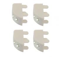 Naeve Leuchten 4069023 - Lámparas LED para armarios (4 unidades, 2x LED total 0,18 W con sensor, IP 30, incluye 12 baterÃas, 4 x 2 x 1,8 cm, plástico, LED blanco), color blanco