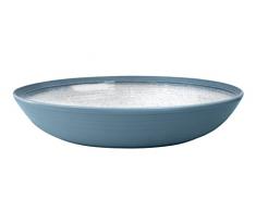 BRUNNER 0830067N.C5T - Cuenco ovalado de melamina Stonetouch, Oval Servig Bowl ColecciÃ³n Tuscany, color azul gris, libre de BPA, resistente a los golpes, lavable en lavavajillas