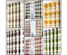 Dreams n Drapes 66 x 137,16 cm Balmoral a Cuadros Slate Cortina con Forro