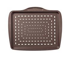 Pyrex Asimetria - Bandeja rectangular de pizza, 37 cm, color negro