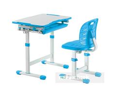 FD FUN DESK Blue Piccolino III-Escritorio Infantil (Altura Regulable, con Silla), Color Azul, 664x474x540-760 mm