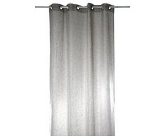 Linder 0169/10/375FR Uni Natural Cortina de Arandelas poliÃ©ster 150Â x 240Â cm, poliÃ©ster, Gris Claro, 150 x 240 cm