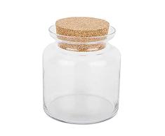 Tantitoni - Vaso de cocina de cristal con tapa de corcho 1085 ml