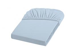 Fleuresse Laken 9100-6056 - Sábana Bajera Ajustable (100% algodón, satén), Color Azul