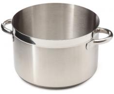 Lacor - 54025s - Cacerola Alta Sin Tapa Chef Luxe 24 Cm Inox