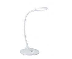 WOFI Lámpara de Mesa Integriert, 8 W, Weiß, 19 x 16 x 40 cm