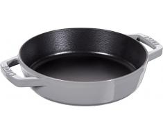 STAUB Sartén para freír de Hierro Fundido con Dos Asas, 20 cm, Color Gris, Referencia 40511 660/0