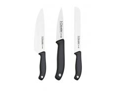 3 Claveles EVO Set de Cuchillos, Acero, 1 cm