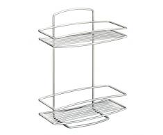 Metaltex Estante baño 2 Pisos, Metal, Gris Metalizado