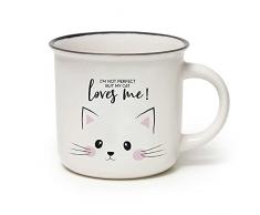 Legami Cup-Puccino Cat - Taza de porcelana, diseÃ±o de hueso, multicolor