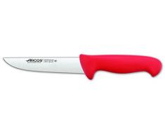 ARCOS Cuchillo carnicero 6 pulgadas Acero Inoxidable Nitrum y Hoja 200 mm, Cuchillo cocina profesional para cortar carne, pescado y verduras, Mango ergonómico polioximetileno, Serie 2900, Color rojo
