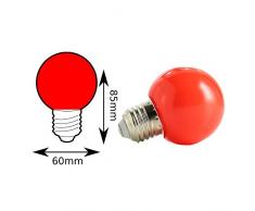 Bombilla LED de colores E27 4W 60mm (Rojo)