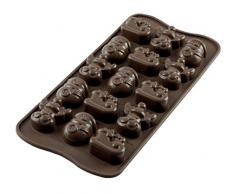 SCG23 Molde de Silicona para Chocolate con 8 cavidades Tema Invierno, Color marrÃ³n