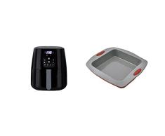 JATA JEFR1225 - Freidora sin aceite con 8 programas de cocinado. Control digital. Capacidad de 5 l. Hasta 200Âº. Temporizador de 30 minutos. 1300 W + Jata Hogar MC64 - Molde para reposterÃ­a y cocina