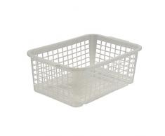 keeeper Cesta de almacenamiento, PlÃ¡stico resistente (PP), 4,5 l, 30 x 20 x 11 cm, Fred, Transparente neutro