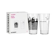 Ritzenhoff 3861002 - Vasos universales de 400 ml â Serie Allround n.Âº 2 â 2 unidades con diseÃ±o coordinado â Fabricado en Alemania