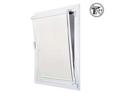 Estores Basic - Estor Opaco, Estor Enrollable instalaciÃ³n sin Tornillos, Ideal para Puertas abatibles, Crudo, 60 x 180cm