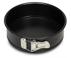 Guardini, Gardenia, Molde para Tarta Desmontable, 24 cm. Material: Acero con Revestimiento Antiadherente, Color Negro.