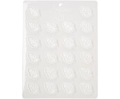 silikomart Molde para Choco Bonbones Forma Hojas, 35 X 23 H 8 MM