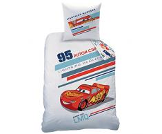 Disney 045063 Cars Allure - Juego de Funda nórdica y Funda de Almohada Infantil de algodón, de 200 x 140 cm, de Color Blanco