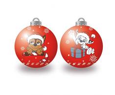 ARDITEX PW14024 Pack de 6 Bolas árbol de Navidad diámetro 8cm. de Nickelodeon-Patrulla Canina