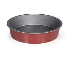 imf Molde Redondo, Acero, Rojo, 24 x 5,5 cm
