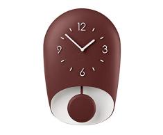 Guzzini Bell Home - Reloj de Pared con pÃ©ndulo (acrilonitrilo butadieno estireno), Color Rojo