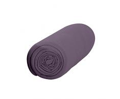 TODAY Sábana Ajustable-160x200 cm Jersey-Color Viola, 100% algodón, Morado