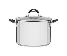 TRAMONTINA - Olla Solar Silicone, para Pasta con Escurridor, de Acero Inoxidable y Terminación Brillante, con Cuerpo Triple y Tapa, 24 cm y 7,8 L