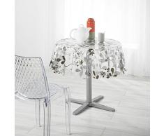 Decorline primavera cristal impreso mantel redondo, Multi-color, 140 x 140 cm