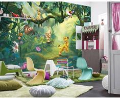 Komar, Papel Pintado Disney, Rey LeÃ³n, Selva, Vinilo, Multicolor, 8Â Piezas