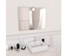 AURLANE Espejo de baÃ±o LED autoiluminante Dot 80x60cm