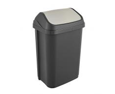 keeeper Cubo de Basura con Tapa Basculante, 25 l, Swantje, Gris grafito