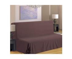 Homemaison HM69F516-80 - Funda de sofá para BZ (poliéster, 190 x 140 cm), poliéster, marrón, 190x140 cm