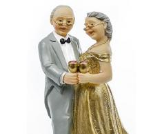 Altura Figura Topper Novios 50 años Boda Boda decoración de Tarta De Boda Aniversario, 12 cm