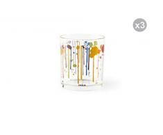 Excelsa Dripping - Juego de 3 vasos de agua, cristal