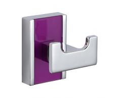 MSV Gancho Colgador Doble DE CINC Cromado Alba, Plateado, 6x5.3x4 cm