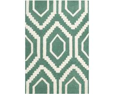 Safavieh CHT731T Chatham Collection Alfombra, 60,96 cm de 91,44 cm, Verde petrÃ³leo y Marfil