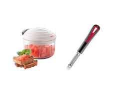 Metaltex Rotomac - Cortaverduras Y Picadora + WestmarkÂ 6046Rt60âÂ Pelador De Tomates Y Kiwis Tomfix Retro-Look, Aluminio, 18,5 X 2,2 X 1,8 Cm
