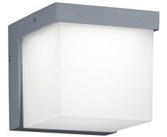 Trio Yangtze - Aplique exterior LED, 3,5 W, 330 lm, color plateado