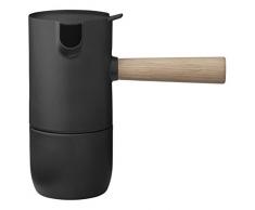 Stelton Collar - Cafetera Espresso (Acero, 17,5 x 10,5 x 16,5 cm), Color Negro