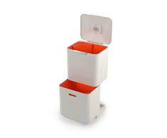 Joseph Joseph Totem Max - Cubo basura y reciclaje cocina para separar y reciclar residuos, con cubo para residuos orgÃ¡nicos y filtro de olores reemplazable, capacidad 60 litros, Piedra