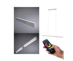 Paulmann 79815 Luminaria LED Aptare Cuadrada Incl 1x18 W Regulable, Techo, Aluminio mateado, lÃ¡mpara Colgante, Metal, pÃ©ndulo 2700 K, 36 W