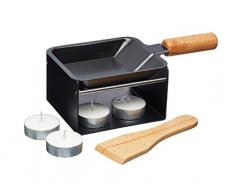 ARTESà Master Class 8 x 9,5 x 19 cm Raclette Individual con función Atril, Negro