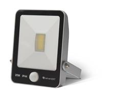 Proyector exterior LED SevenOn LED Outdoor 09254, 20W equivalente a 100W, LED COB, con sensor de movimiento, 120Âº, 1500 lÃºmenes, 4.000K, blanco neutro, IP44, no regulable