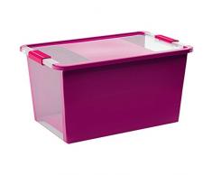 Kis 8454000 0129 01 Bi Box - Caja de Almacenamiento Plastico Morado/ Transparente, 40 L (55 x 35 x 28 cm)