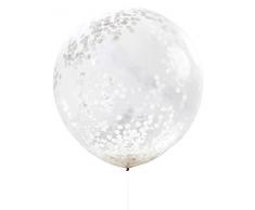 ginger ray - Globos Transparentes Rellenos de Confeti, 3 Decoraciones de Fiesta, 36 Pulgadas